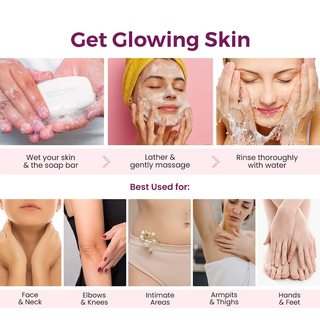 Pack of 3: Skin Lightening Soap with Kojic Acid & Vitamins | 75g each | For Radiant Skin