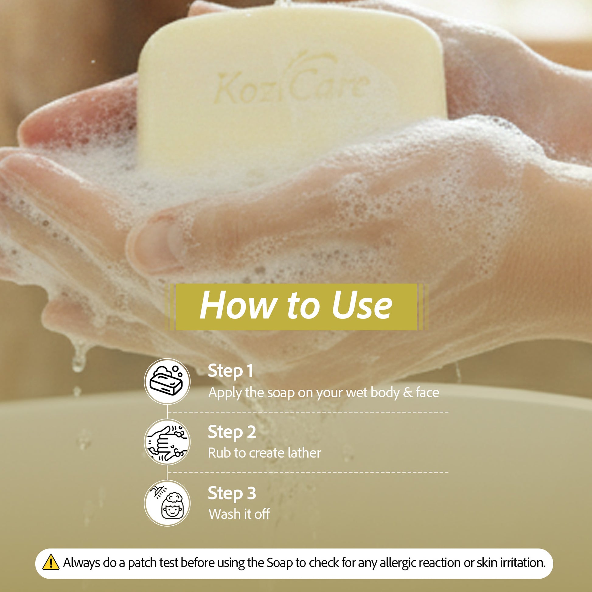 Kozicare banana soap - daily cleansing bath bar