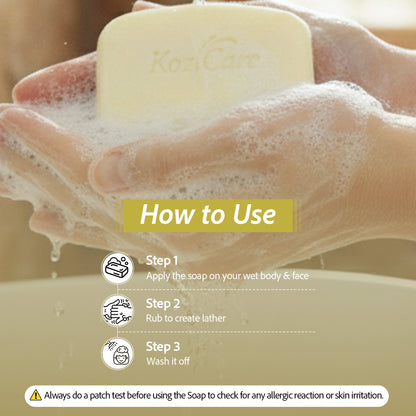 Kozicare banana soap - daily cleansing bath bar