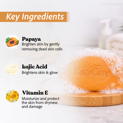 Kozicare Papaya Soap - Brightening soap with papaya extract