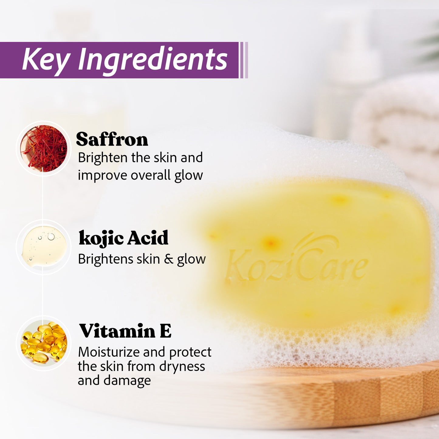 Kozicare saffron soap - gift for her