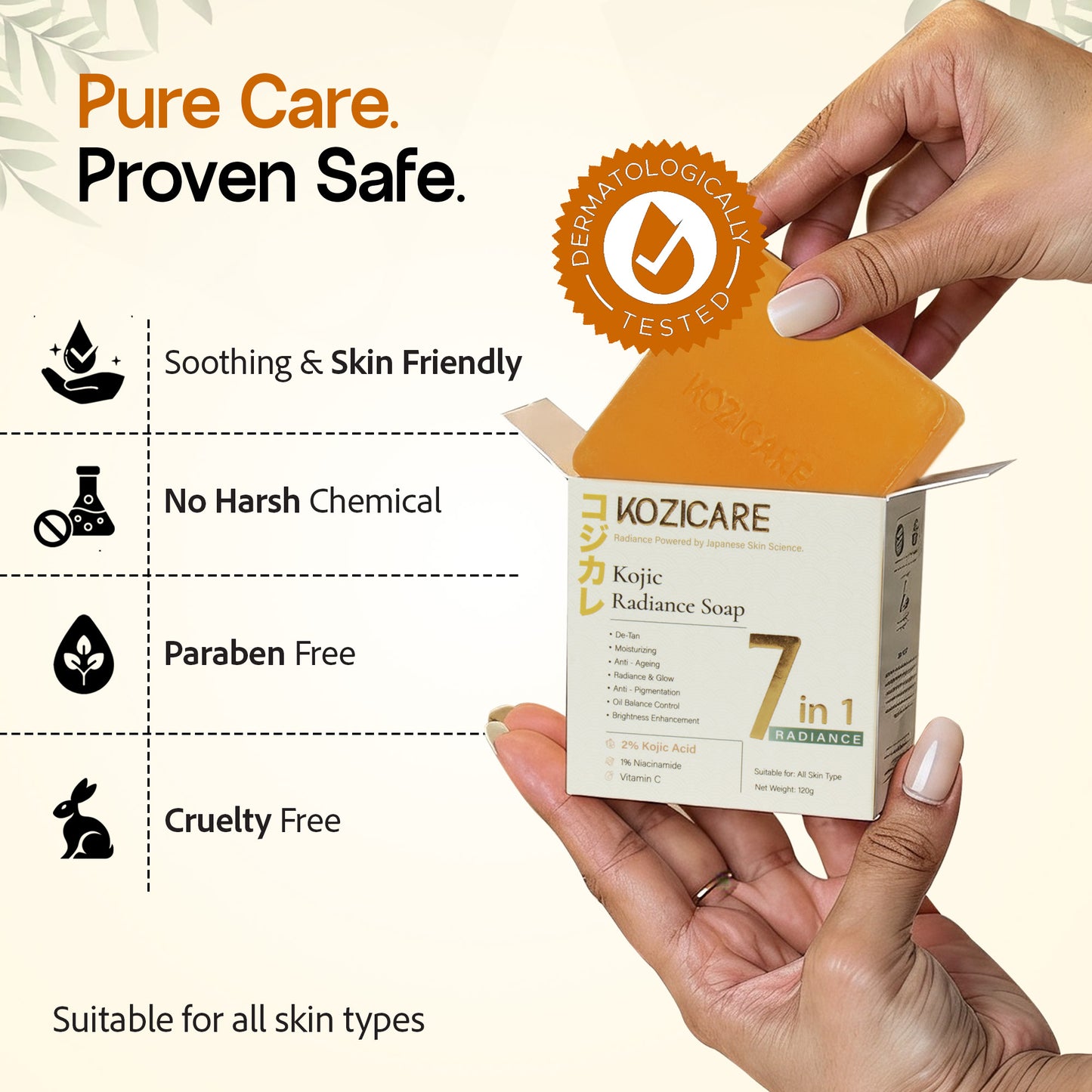 Kozicare kojic radiance soap - effective tan removal