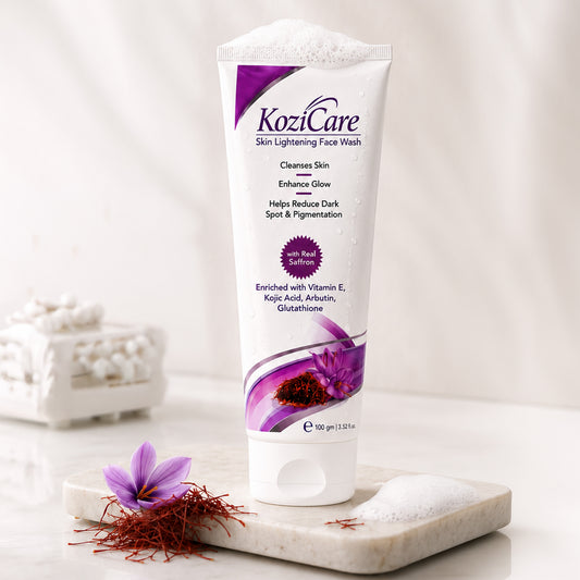 Kozicare Saffron Face Wash | Kojic Acid Face Wash | Skin Whitening Face Wash | Acne Wash for Glowing Skin | Cleanses Skin Enhance Glow | Face Wash for Women & Men | Saffron Face Wash - 100 Ml