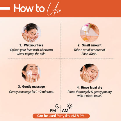 Kozicare Skin Lightening/Brightening Papaya Detan Facewash with Papaya, Kojic Acid, Vitamin E, Glutathione, Lactic Acid, Olive Oil | Reduce Dark Spots, Pigmentation and Oil | All Skin Types - 100ml