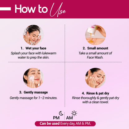 Kozicare Acne + Skin Lightening Face Wash 2 in 1 Enriched with Kojic Acid, 2% Salicylic Acid, Vitamin C & E, Glycolic Acid | Helps in Reducing Acne & Smoothing Out the Skin For All Skin Types– 100ml